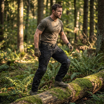 🪖👖 Pantalones cargo tácticos para hombre con rodilleras integradas: diseñados para ofrecer movilidad, durabilidad y almacenamiento apto para misiones.