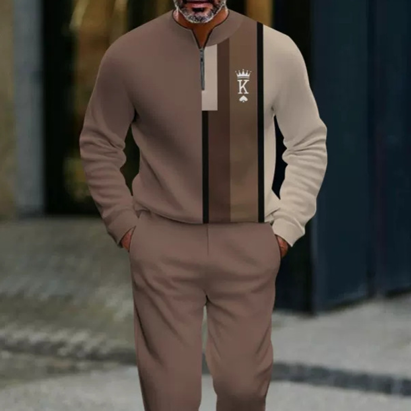 Conjunto para hombre con estampado: jersey y pantalón