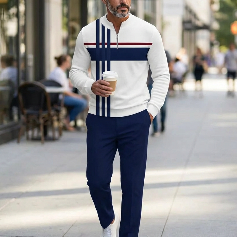 Conjunto para hombre con estampado: jersey y pantalón