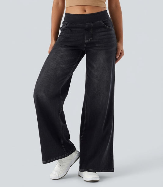 Vaqueros Easy Fit NeroTove ™ vaqueros elegantes de cintura alta