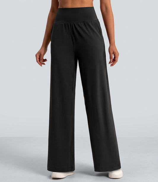 Pantalones rectos ™ de cintura alta Nero