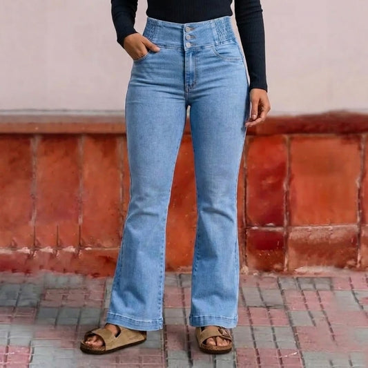 Novedad de primavera - Vaqueros elásticos con cintura alta