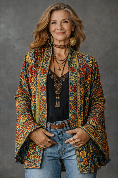 Kerrie - Kimono Bohemio Premium Terciopelo